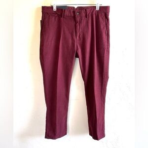 NWT Daniel Cremieux Chamonix Collection Soho Tapered Fit Merlot Chinos Pants